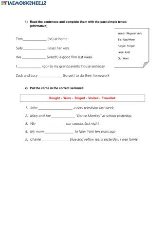 Past simple affirmative