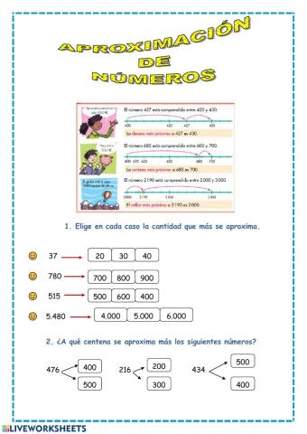 Aproximación de números