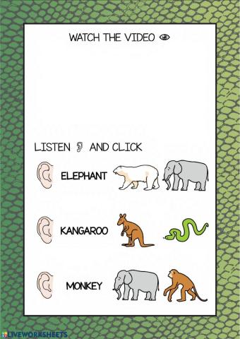 Song Let's go to the zoo