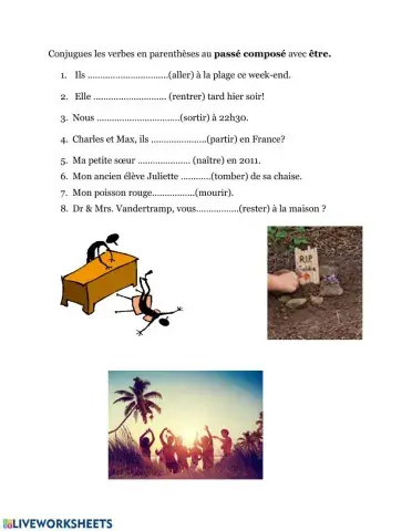 Le passé composé avec être