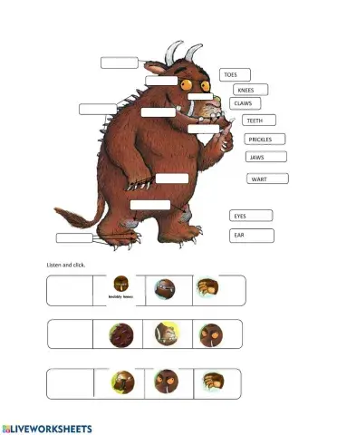 The Gruffalo: parts of the body