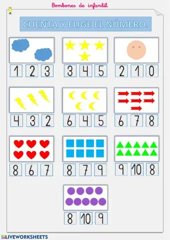 Cuenta y elige el número.