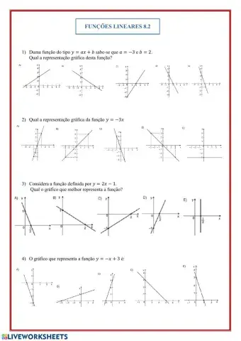 Funções lineares 8.2