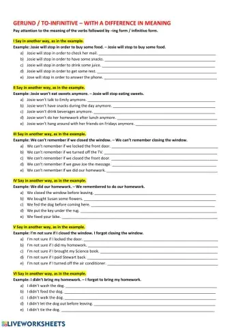 Gerund or to-infinitive- with a difference in meaning