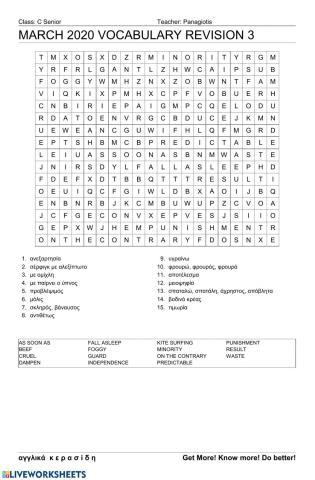 Csenior Wordsearch 3