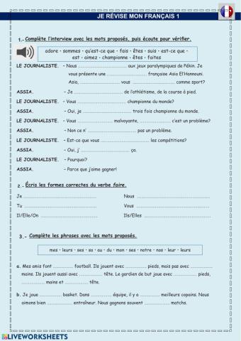 Je révise mon français 1