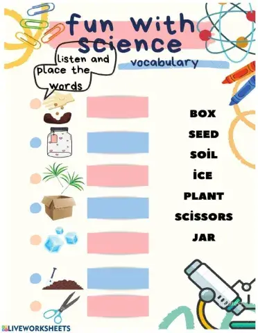Fun with science vocabulary