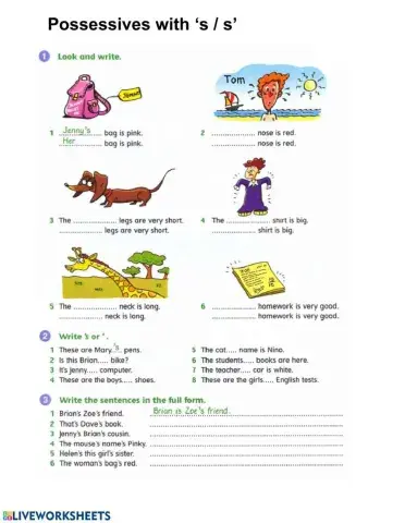 GT2 possessives 's-'