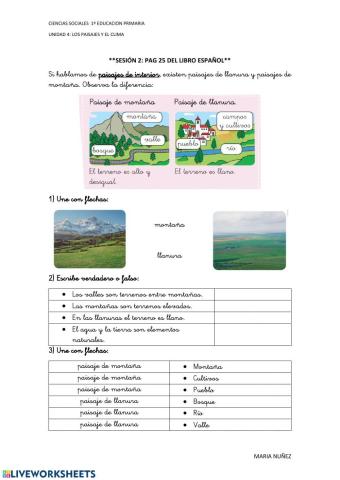 Paisaje montaña y llanura