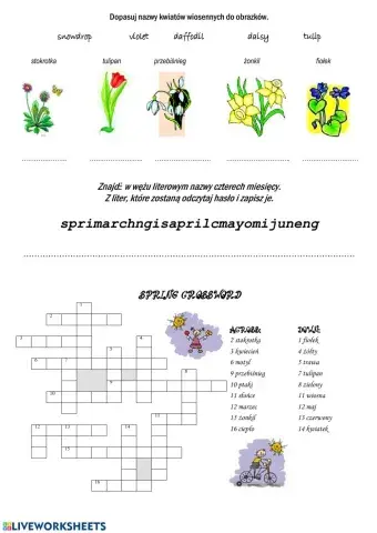 Spring crossword