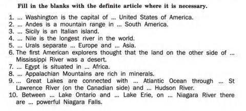 Articles with the geographical names