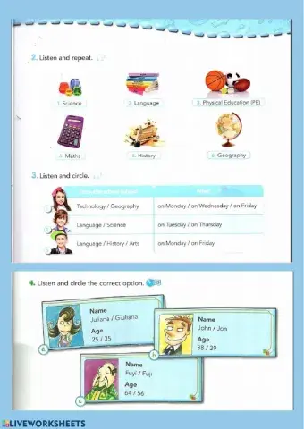 My favorite subjects