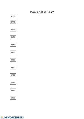 Wie spät ist es?