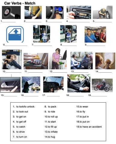 Car Verbs -Match