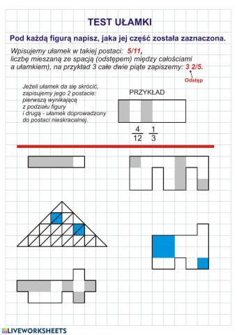 Ułamki zwykłe - graficznie