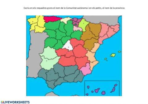 Comunitats autònomes i províncies espanyoles