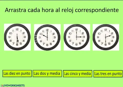 Horas en punto y horas y media