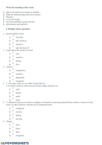 Vocabulary  - Strange but true