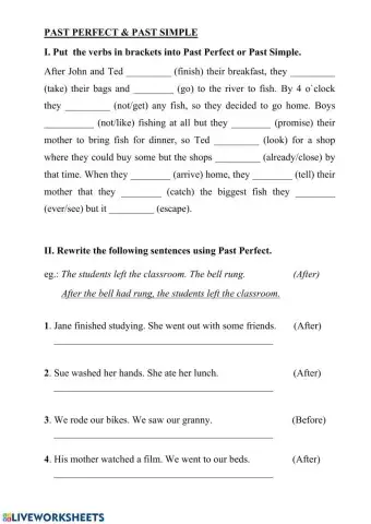 Past Perfect - Past Simple ( round up 4 )