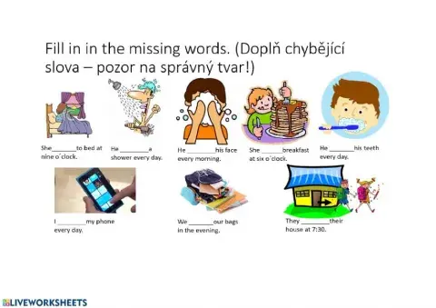 Daily routine - voc.