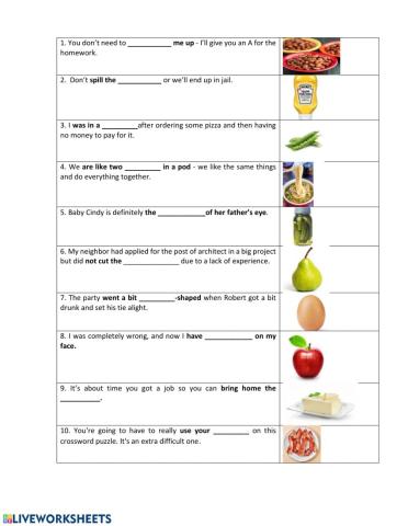 Food idioms