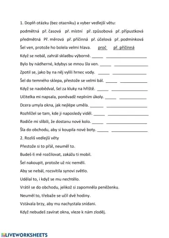 vedlejší věty 2