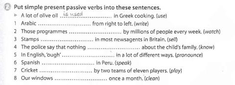 Simple present passive