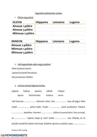 Tegusõnade pööramine