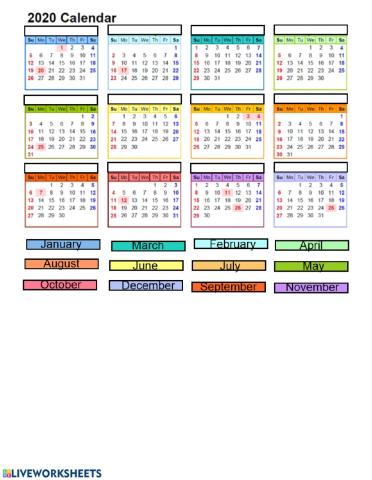 Order Monthly Calendar Interactive