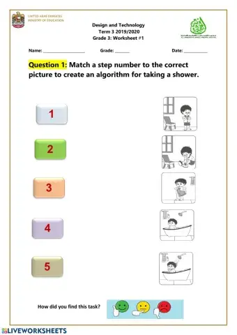 Worksheet 1 algorithm