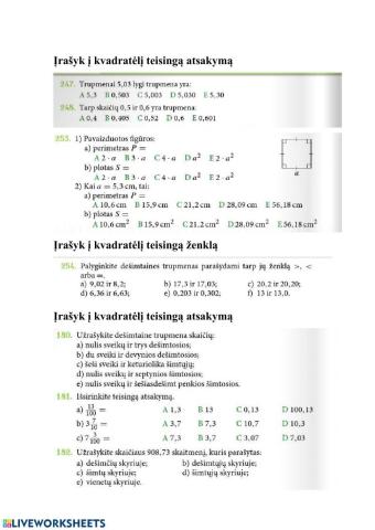 Dešimtainės trupmenos
