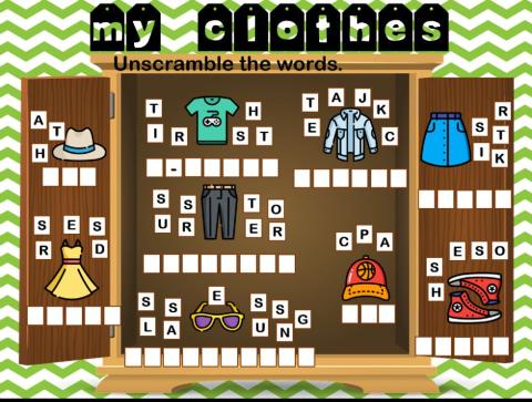 Clothes 2 (unscramble)