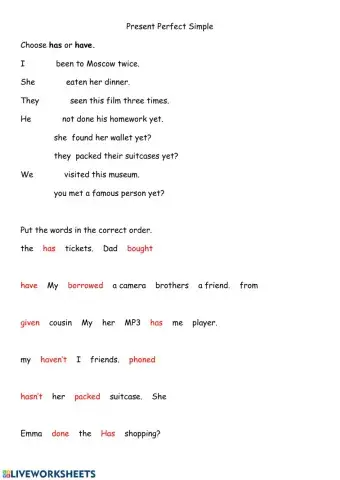 Present Perfect for young learners