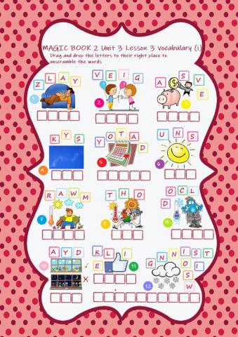 Magic Book 2 Unit 3 Lesson 3 Vocabulary I
