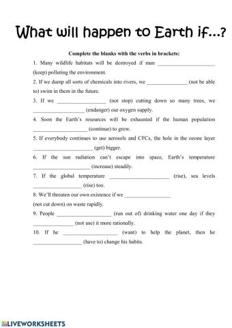 What will happen to Earth if...