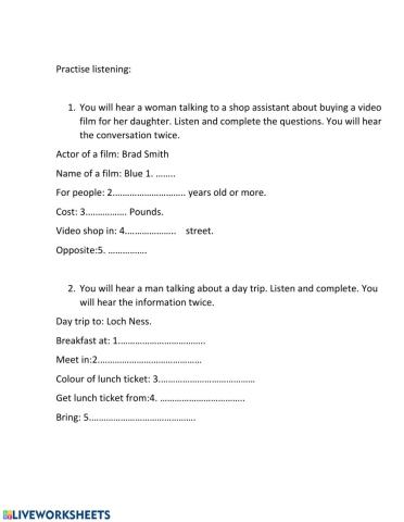 Shopping  Listening-2