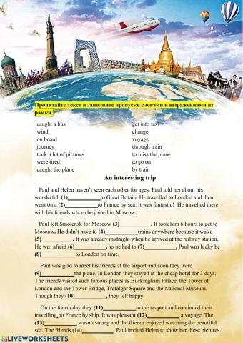 Travelling and Transport