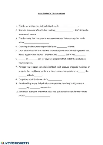 Common English Idioms