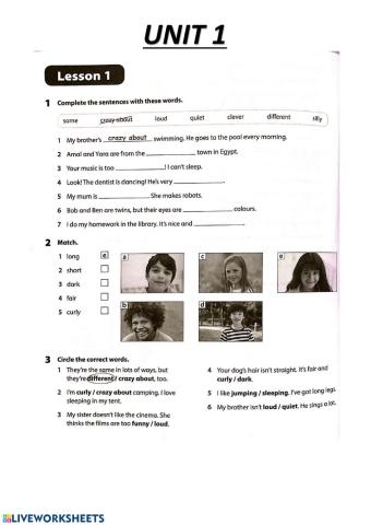 Kids 6 - Unit 1 WEEK 1 REVISION