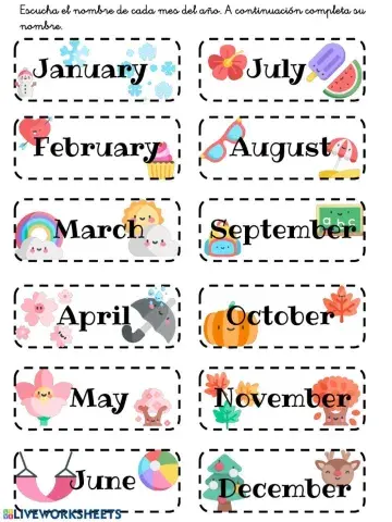 Months of the year