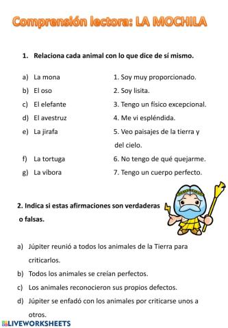 La fábula: La mochila