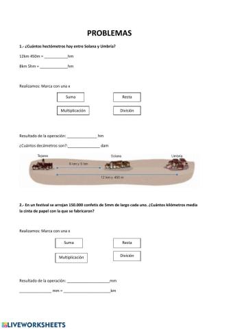 Problemas con medidas