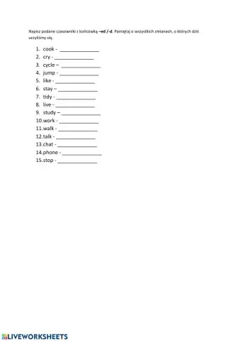 Past Simple regular verbs