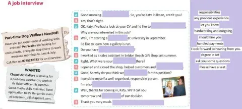 RightOn 4 module 3, job interview