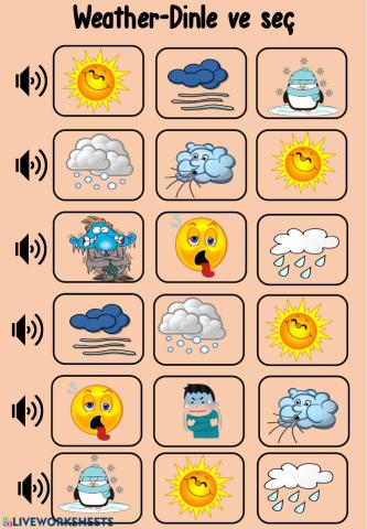 Weather,Months listen and choose