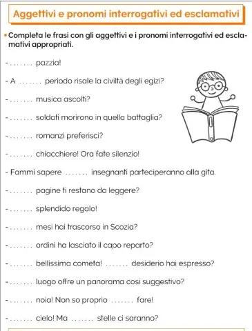 Aggettivi e pronomi interrogativi ed esclamativi