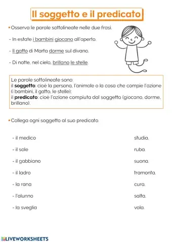 Soggetto e predicato dsa