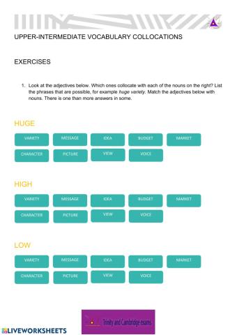 Vocabulary - collocations