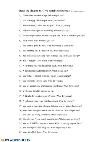 Situations & Responses