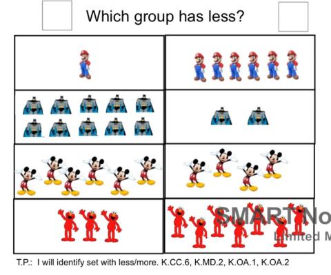 Math 8: Which Group Has Less